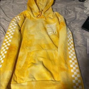 yellow hoodie